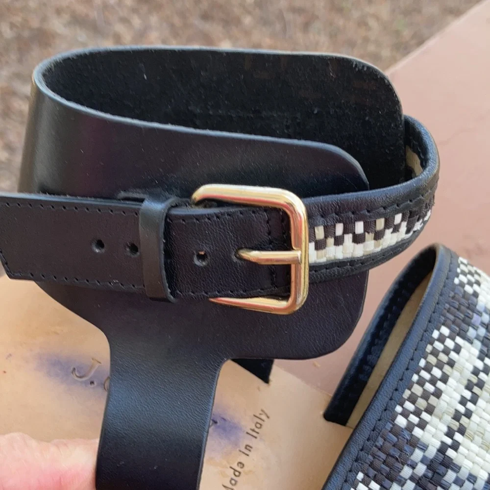 J. Crew black and white sandals